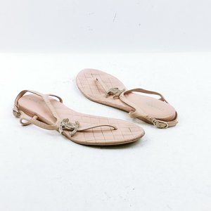 Chanel Women's Cream Sandals Size  37C (Posh69)